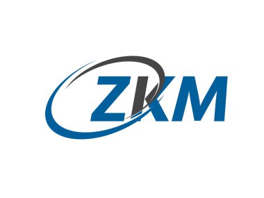 ZKM yaratıcı logo tasarımı vektör çizimi