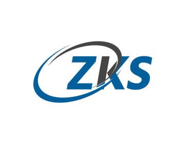 ZKS yaratıcı logo tasarımı vektör çizimi