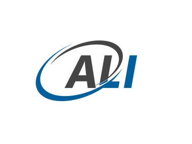 ALI yaratıcı logo tasarımı vektör çizimi