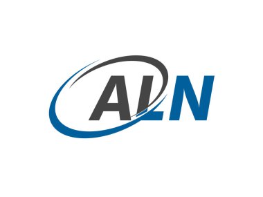ALN yaratıcı logo tasarımı vektör çizimi