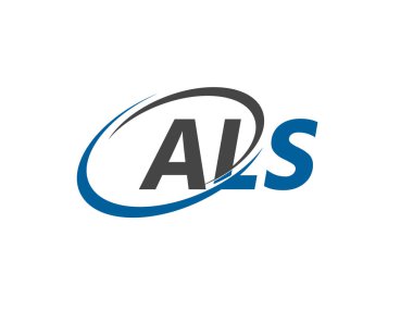 ALS yaratıcı logo tasarımı vektör çizimi
