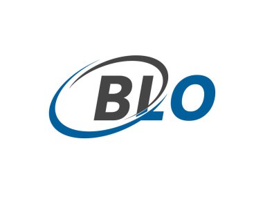 BLO yaratıcı logo tasarımı vektör çizimi