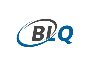 BLQ yaratıcı logo tasarımı vektör çizimi