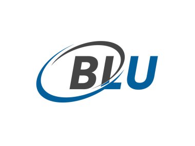 BLU yaratıcı logo tasarımı vektör çizimi