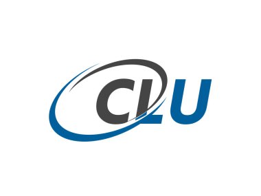 CLU yaratıcı logo tasarımı vektör çizimi
