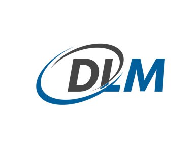 DLM yaratıcı logo tasarımı vektör çizimi