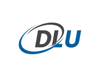 DLU yaratıcı logo tasarımı vektör çizimi