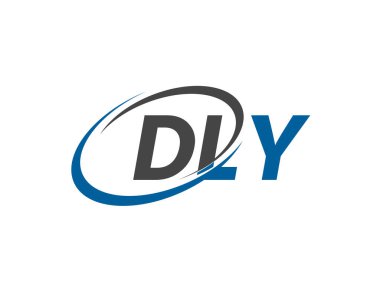 DLY yaratıcı logo tasarımı vektör çizimi