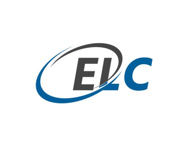 ELC yaratıcı logo tasarımı vektör çizimi