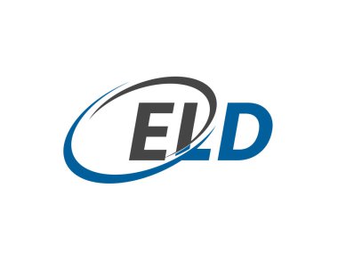 ELD yaratıcı logo tasarımı vektör çizimi