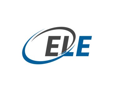 ELE yaratıcı logo tasarımı vektör çizimi