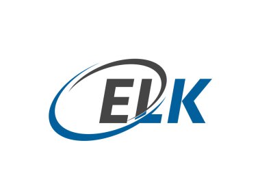 ELK yaratıcı logo tasarımı vektör çizimi