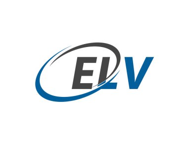 ELV yaratıcı logo tasarımı vektör çizimi