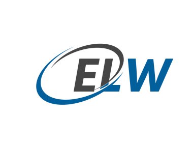 ELW yaratıcı logo tasarımı vektör çizimi