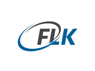 FLK yaratıcı logo tasarımı vektör çizimi   
