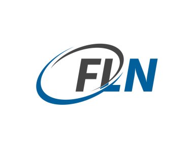FLN yaratıcı logo tasarımı vektör çizimi   