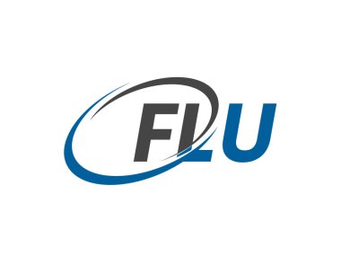 FLU yaratıcı logo tasarımı vektör çizimi   