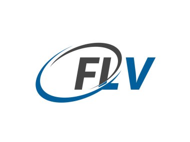FLV yaratıcı logo tasarımı vektör çizimi   