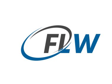 FLW yaratıcı logo tasarımı vektör çizimi   