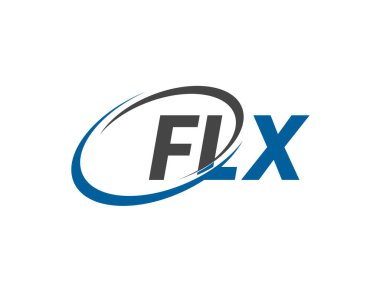 FLX yaratıcı logo tasarımı vektör çizimi   