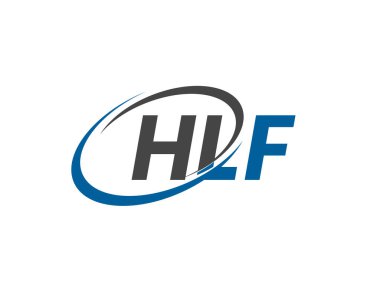 HLF harfi, modern zarif logo tasarımı.
