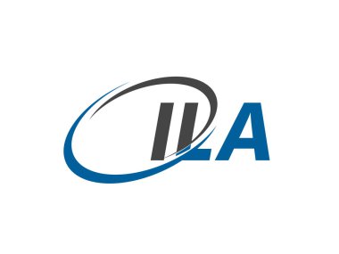 ILA yaratıcı logo tasarımı vektör çizimi