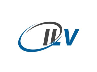 ILV yaratıcı logo tasarımı vektör çizimi