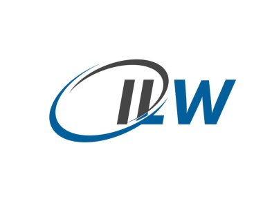 ILW yaratıcı logo tasarımı vektör çizimi
