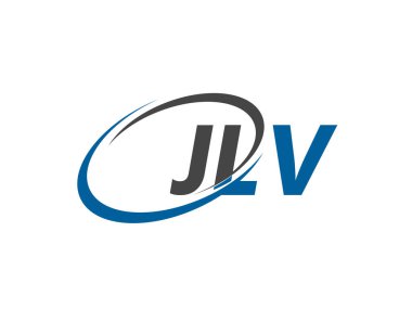 JLV yaratıcı logo tasarımı vektör çizimi