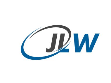 JLW yaratıcı logo tasarımı vektör çizimi