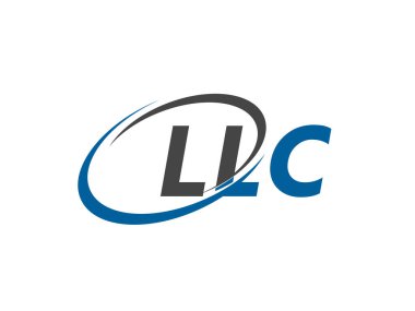 LLC harfi yaratıcı modern zarif logo tasarımı
