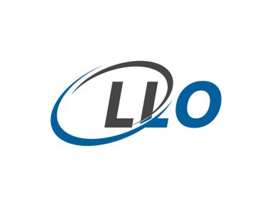 LLO harfi yaratıcı modern zarif logo tasarımı