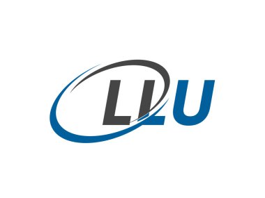 LLU mektup yaratıcı modern zarif logo tasarımı