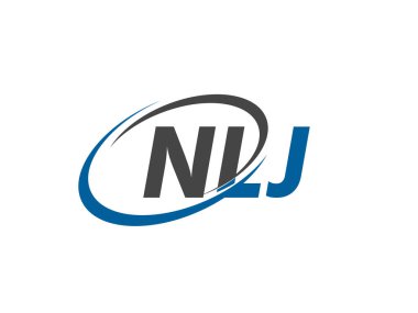 NLJ harfi yaratıcı modern zarif logo tasarımı