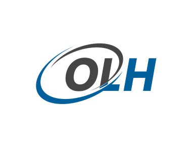 OLH harfi modern zarif logo tasarımı