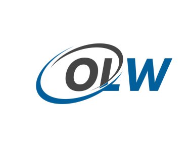 OLW harfli, modern, zarif logo tasarımı