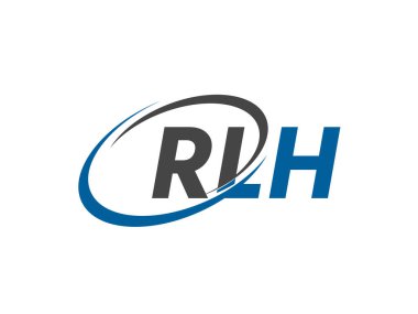 RLH harfi yaratıcı modern zarif logo tasarımı
