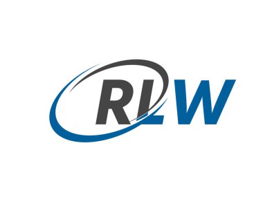 RLW harfli yaratıcı modern zarif logo tasarımı