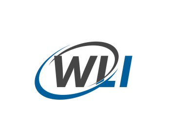 WLI harfi yaratıcı modern zarif logo tasarımı