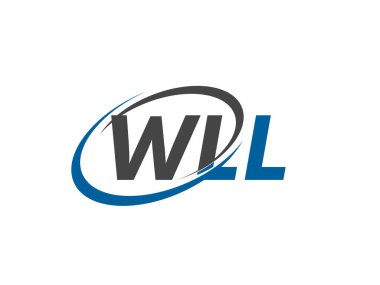 WLL harfi yaratıcı modern zarif logo tasarımı