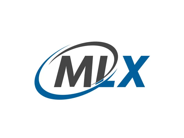 Mlx Brev Kreativ Modern Elegant Swoosh Logotyp Design — Stock vektor