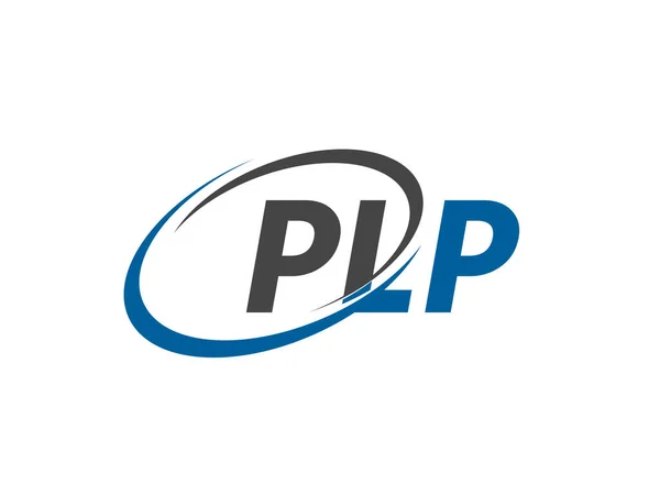 Plp Lettre Créative Moderne Élégant Design Logo Swoosh — Image vectorielle