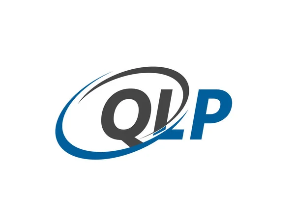 Qlpの手紙創造的な現代的なエレガントなスウッシュロゴデザイン — ストックベクタ