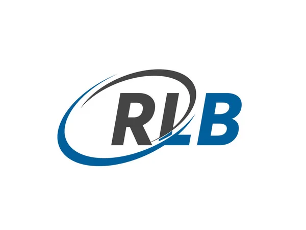 Rlb Carta Criativo Moderno Elegante Design Logotipo Swoosh — Vetor de Stock