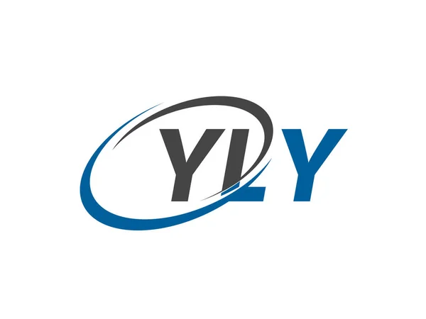 Carta Creativa Moderno Elegante Diseño Logotipo Swoosh Yly — Vector de stock