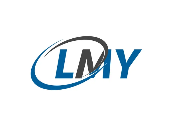 Lmy Lettera Creativo Moderno Elegante Swoosh Logo Design — Vettoriale Stock