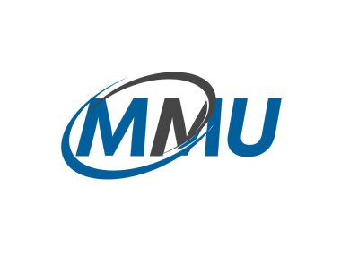 MMU harfi modern zarif logo tasarımı