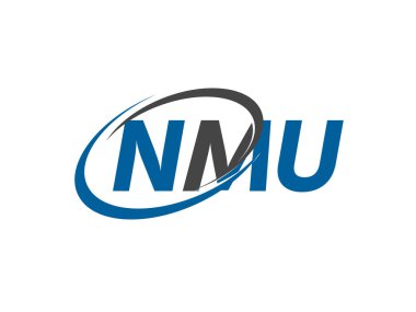 NMU harfleri modern zarif logo tasarımı
