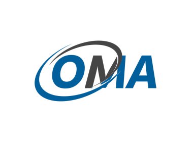 OMA harfi, modern zarif logo tasarımı.