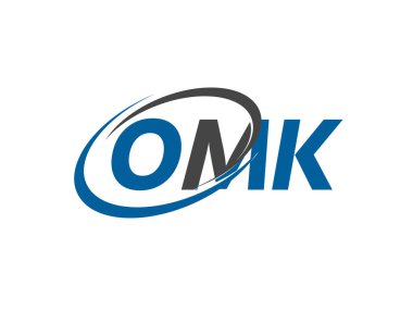 OMK harfi yaratıcı modern zarif logo tasarımı